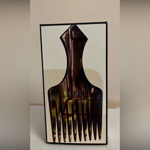 Oribe Italian Resin Dimond  Hair Pick Comb - Brown and Gold